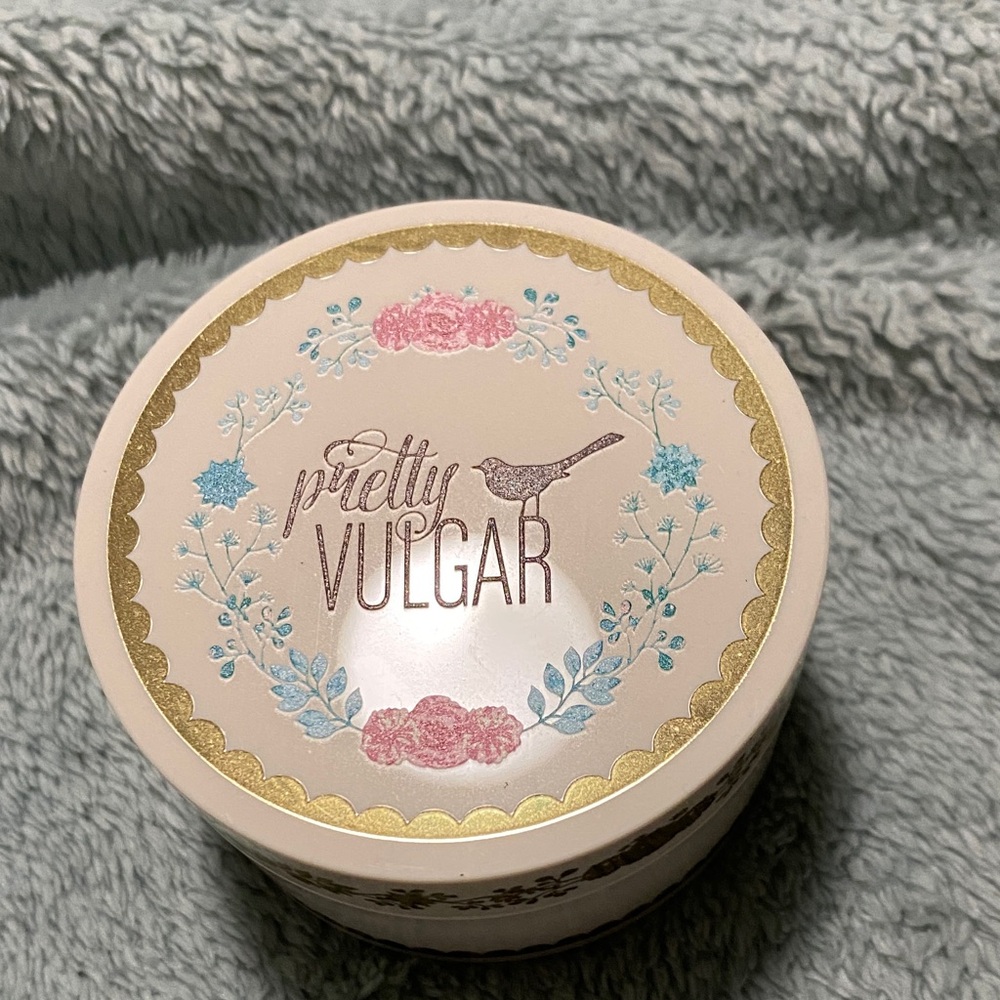 Pretty Vulgar Floral Accent Container with Gold Trim